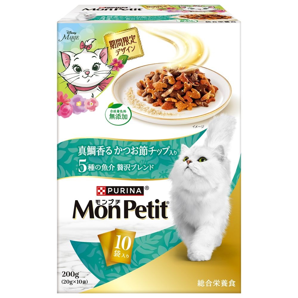 （まとめ買い）モンプチ ボックス 期間限定 真鯛香るかつお節チップ入り 200g 猫用フード [x12]