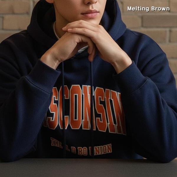 メンズ オーバーフィットレタリングパーカー WC25