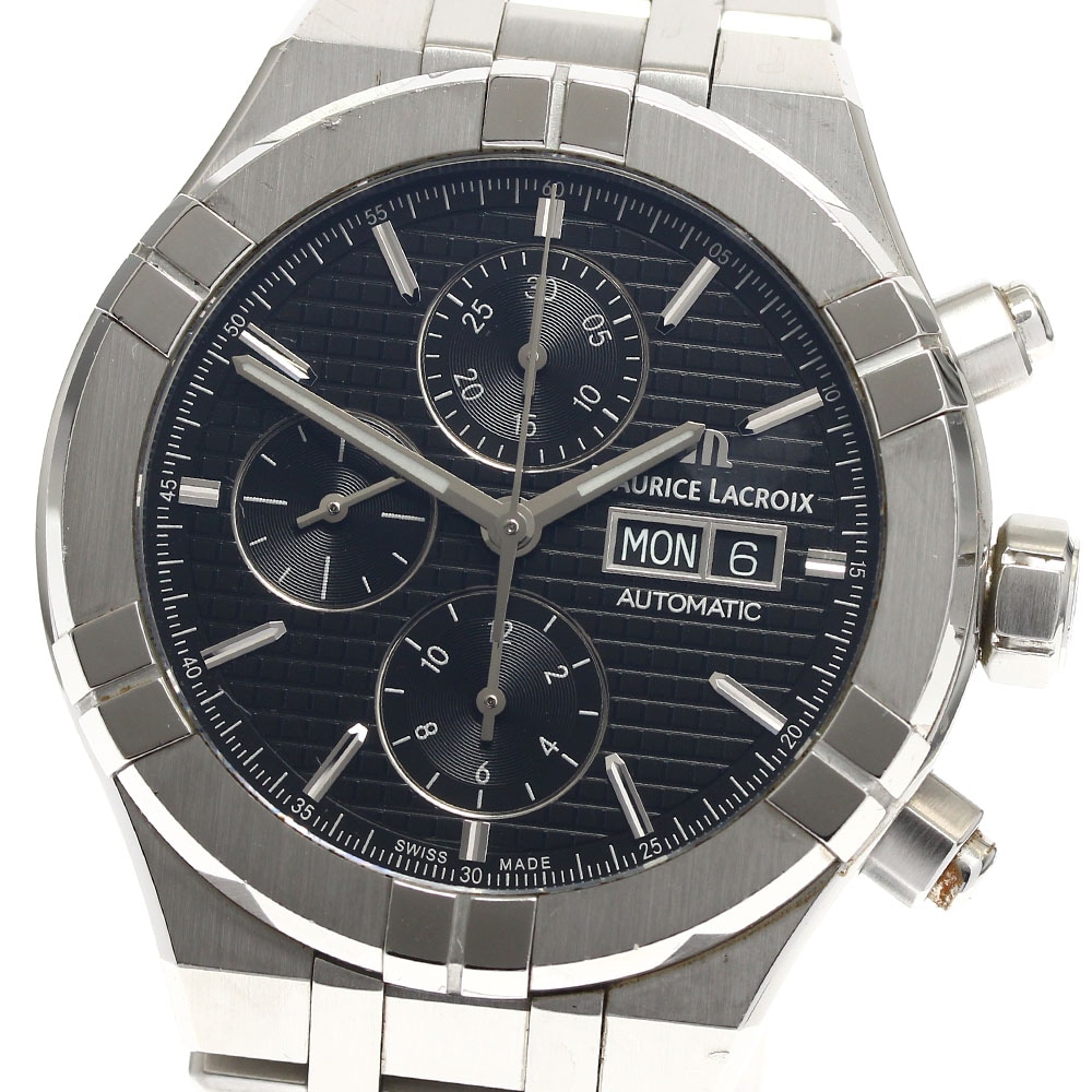 モーリスラクロア MAURICE LACROIX AI6038-SS002-330-1 アイコン クロノグラフ デイデイト 自動巻き メンズ 良品 箱付き_886484【中古】