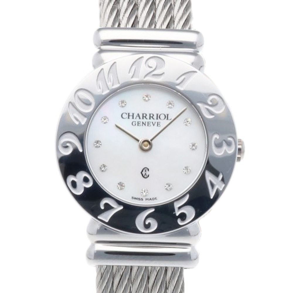シャリオール サントロペ 腕時計 ステンレススチール 028A クオーツ 1年保証 CHARRIOL 中古 美品