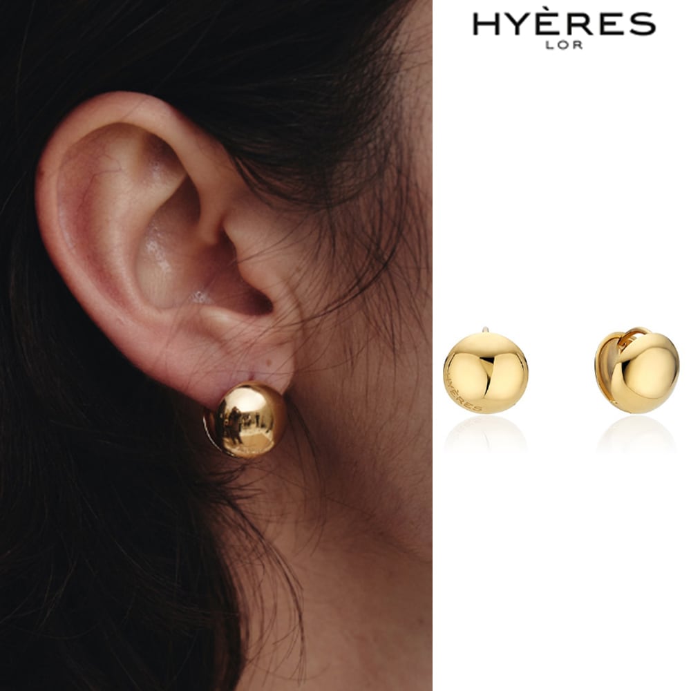 [HYERES LOR] H-edition Castanets Round Earrings