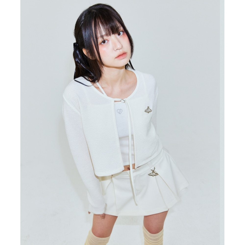 プラズム・スフィア・グレース・カーディガン・アイ・クリーム（ニットカーディガン）