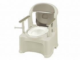 ポータブルトイレきらくPS2型 グレー 普通 47530