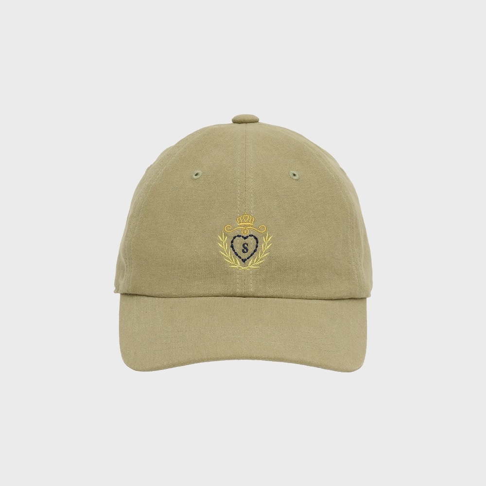 シエンヌシンボルリネンボールキャップ (カーキ)
