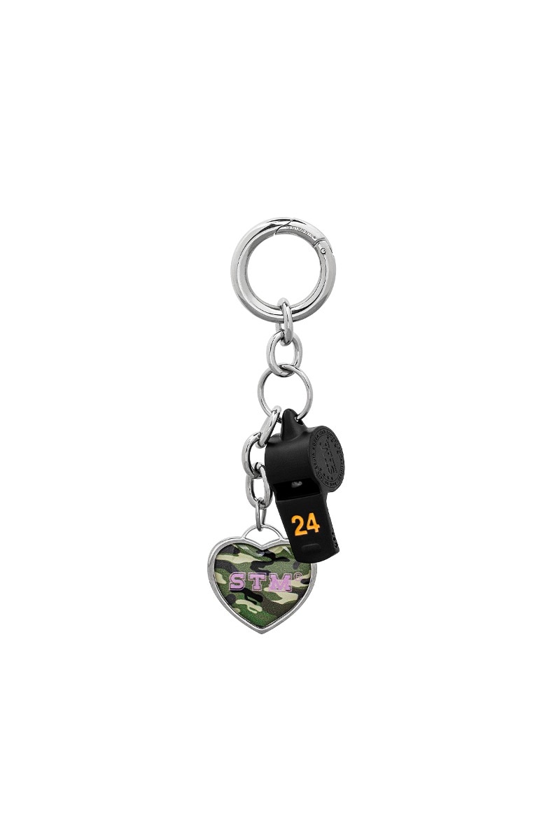 【SENTIMENTS】 NO.552 [BLACK YELLOW] 24 COLOR WHISTLE KEY RING