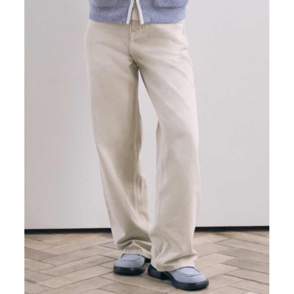 COVERNAT ウーマンダイイングストレートデニムパンツエクリュ