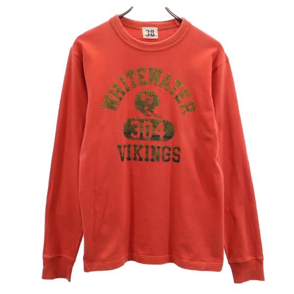 ホワイツビル 日本製 東洋エンタープライズ 長袖 Tシャツ 38 オレンジ系 Whitesville ロンT メンズ