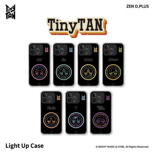 TinyTAN公式iPhone スマホケース キラキラ光る WAPPEN タイニータン 韓国 BTS
