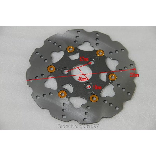 変 オートバイアクセサリー ディスクブレーキ 直径220mm 57mm/70mm 穴 穴 距離レギュレーター モーターサイクル用