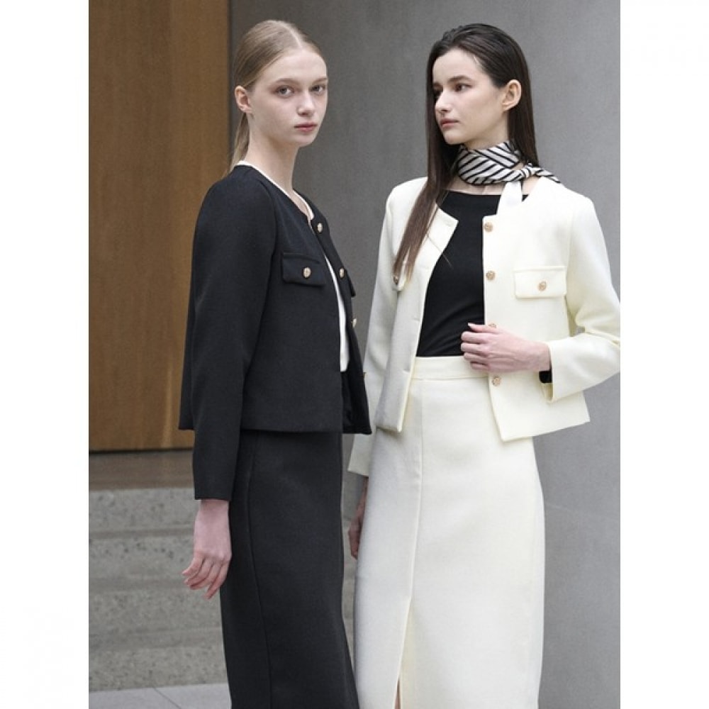 (アイサベイ) IB ツイードセットアップロングスリーブジャケット&Hラインロングスカート (VIJAB7101_VISAB7302)