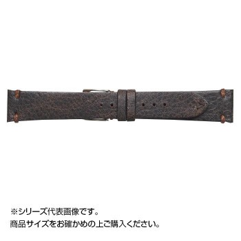 Emitta(エミッタ) 時計バンド ストーンズ 19mm ダークブラウン (美錠:銀) ES-B19