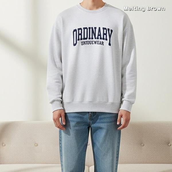 メンズラウンドネックオーバーフィットマンツーマン OR26