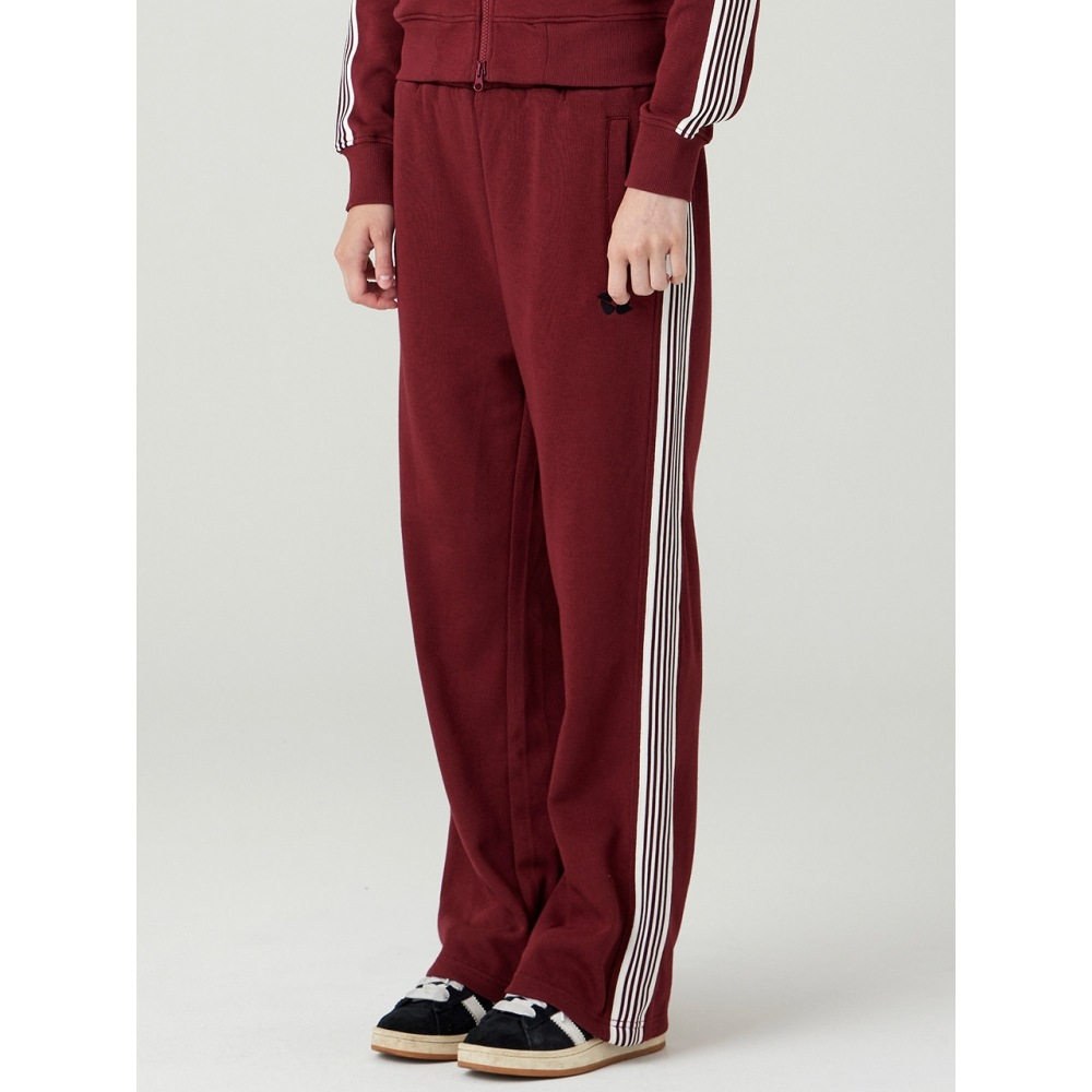 URBANAGE オーセンティックライントラックパンツバーガンディー