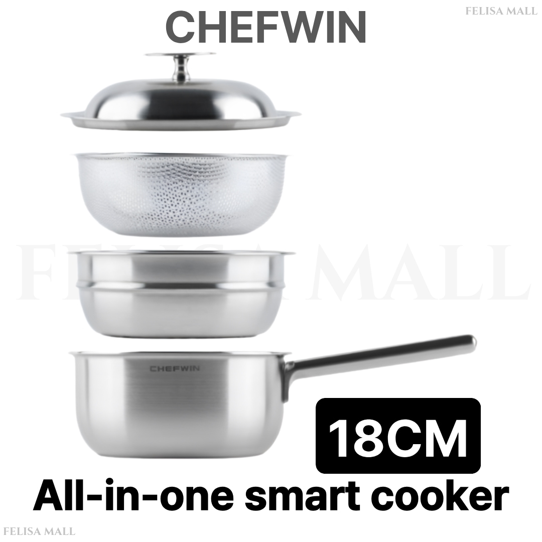 [CHEFWIN]18CM】316ステン/ALL IN ONE smart cooker 5重 3 IH/ガス対応