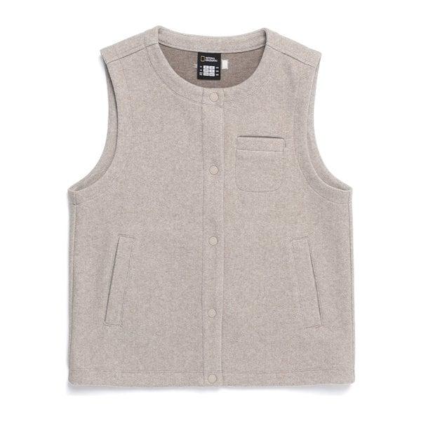 N254WVT210 女性 グリゼ ラウンドネック ベスト OAK BEIGE