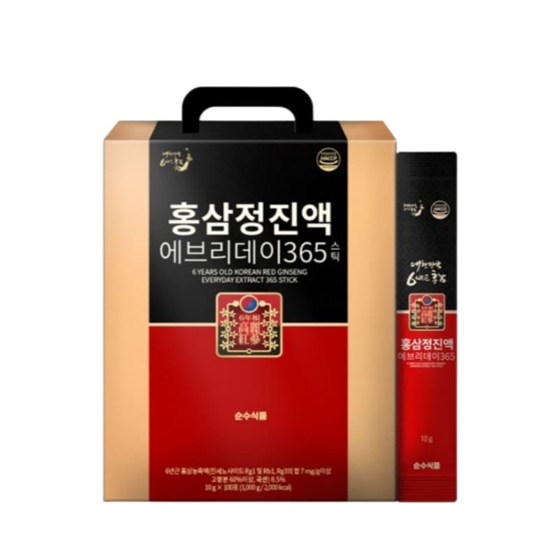 [BEST CHOICE]6年根 紅参エキス エブリデー 365 紅参 スティック10g x 100包+[贈呈]10g*10包追加 /韓国紅参免疫力強化(あかにんじん)