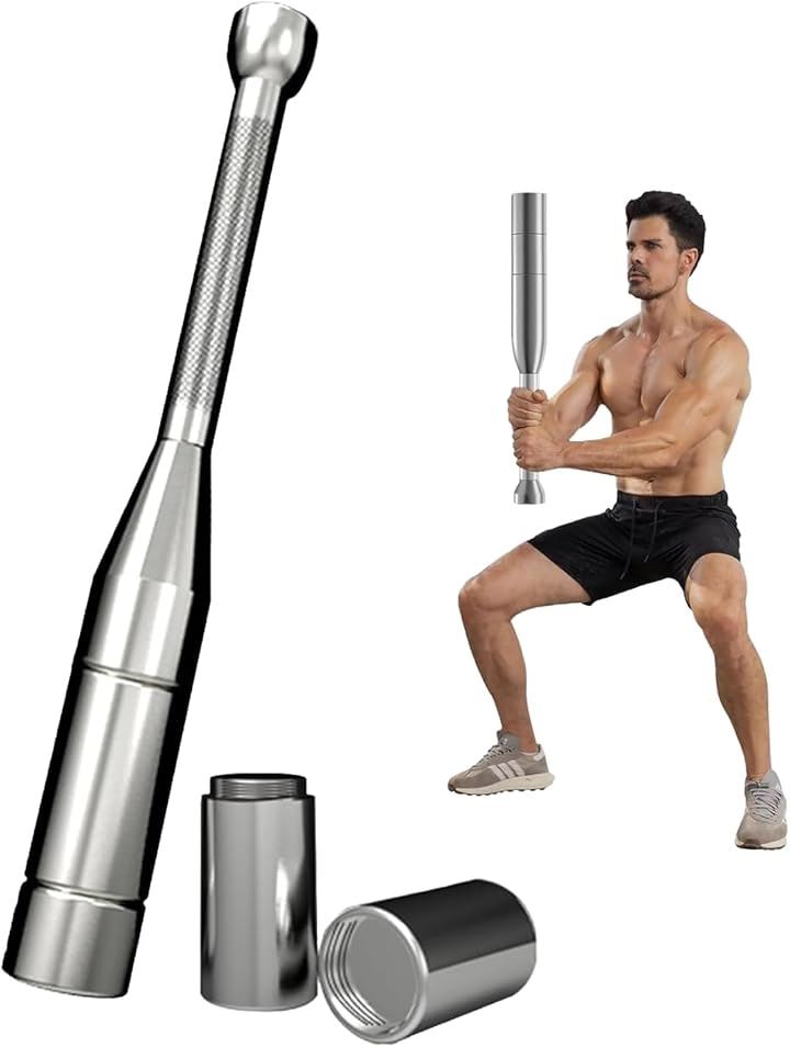 グラブベル ダンベル アイアンバット インディアンクラブ トレーニング 筋トレ フィットネス 体幹強化 自重トレ(シルバー, 3-8kg)