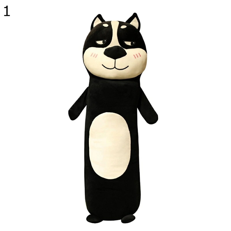 イヌぬいぐるみ ハスキー 犬 抱き枕 ロングクッション 添い寝枕 柔らかい 可愛い ふかふか もちもち かわいい 動物 おもちゃ 癒し プレゼント 母の日 こどもの日 誕生日 お祝い 縫いぐるみ