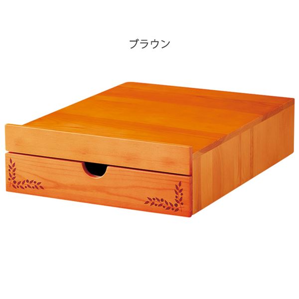 スライドテーブル型収納/キッチン収納 [幅30cm ブラウン] 木製 トレー [キッチン 台所]