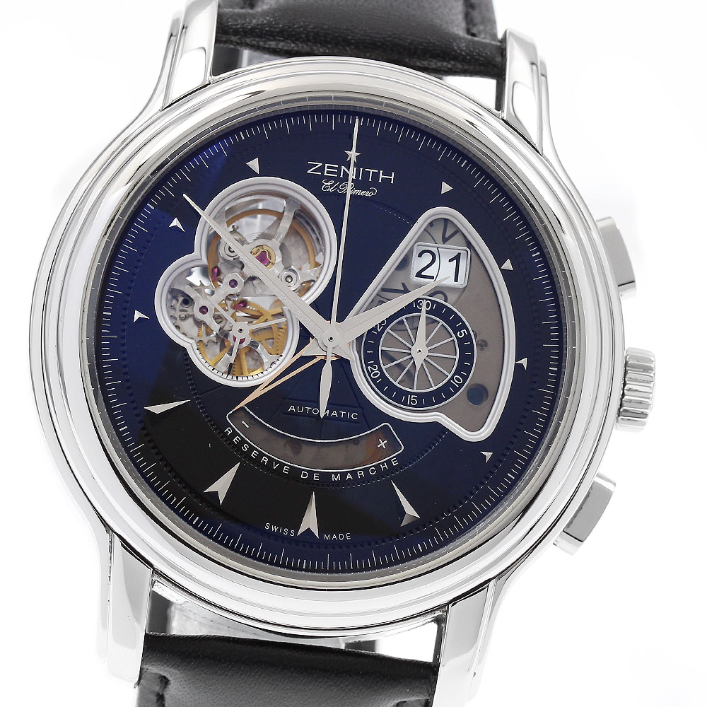 ゼニス ZENITH 03.1260.4039 クロノマスター オープン グランドデイトXX デイト クロノグラフ 自動巻き メンズ 良品 保証書付き_891962【中古】