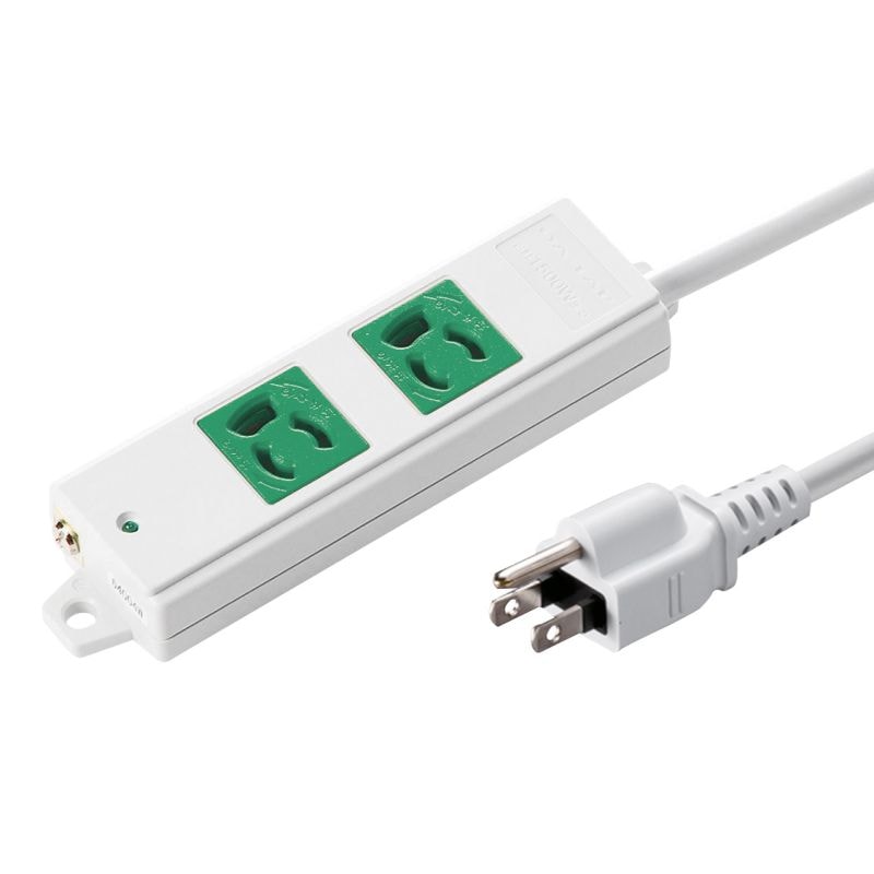 （まとめ買い）工事物件タップ 3P 2個口 3m グリーン TAP-K2-3G [x3]