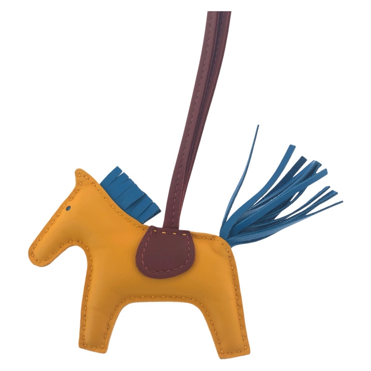 美品 ロデオチャームPM 男女兼用 イエロー マルチカラー アニョーミロ バッグチャーム キーホルダー A刻印 レディース 503864