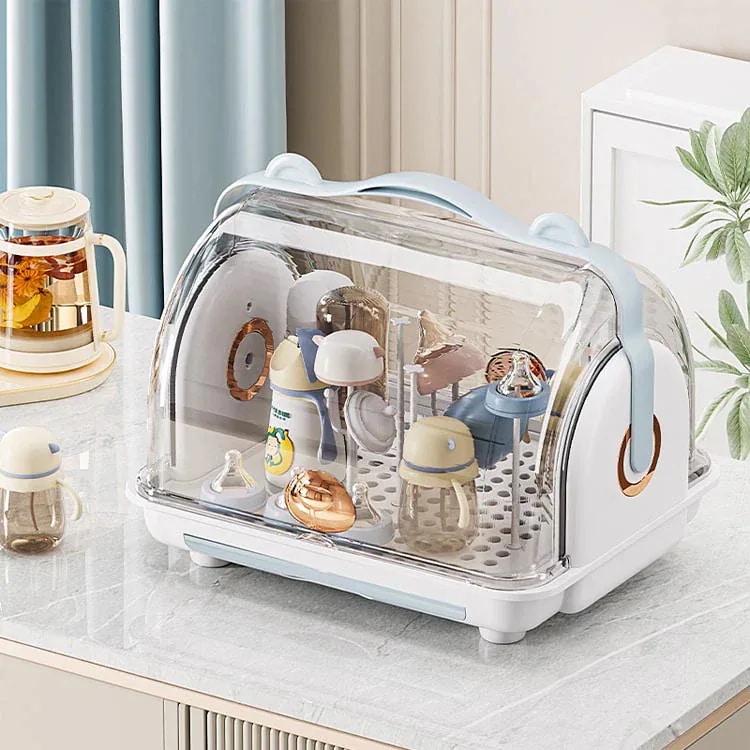 【20点セット】哺乳瓶ラック 蓋付き ベビー 哺乳瓶 消毒 乾燥棚 ベビー 貯蔵箱 哺乳瓶 消毒ケース ベビー 哺乳瓶 スタンド ケア蓋 哺乳瓶 乾燥 乾燥機 無菌 ベビー