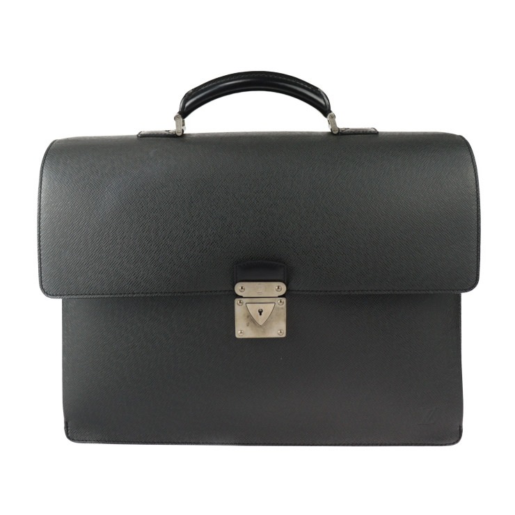 美品 LOUIS VUITTON ルイ ヴィトン ビジネスバッグ M31042 ロブスト2 タイガ アルドワーズ シルバー金具 ブリーフケース 書類鞄 ブラック 本物保証 中古