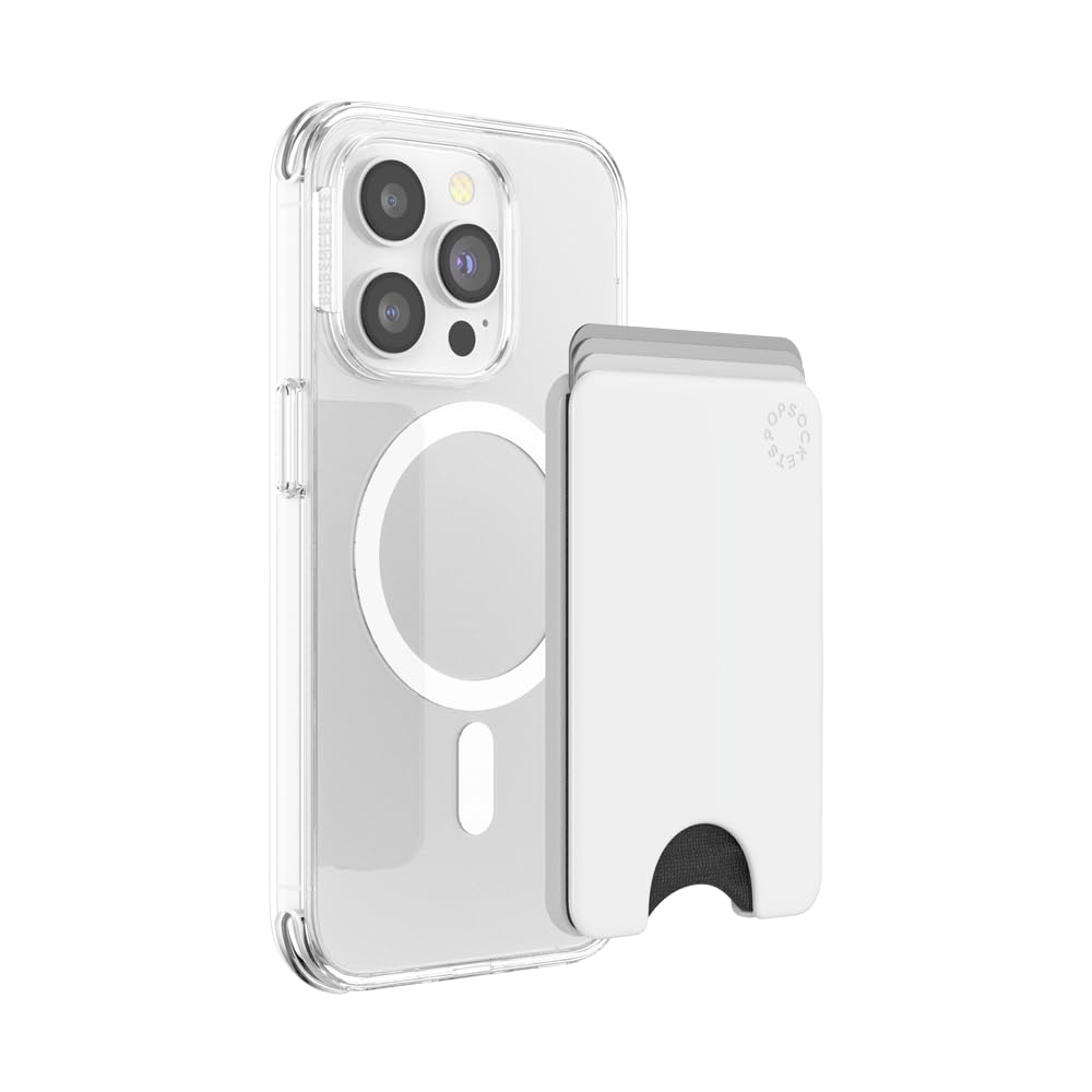 PopSockets Japan - ポップソケッツ ジャパン PopWallet MagSafe アダプターリング付き ホワイト MagSafe ポップウォレット (ポップグリップ付属なし)