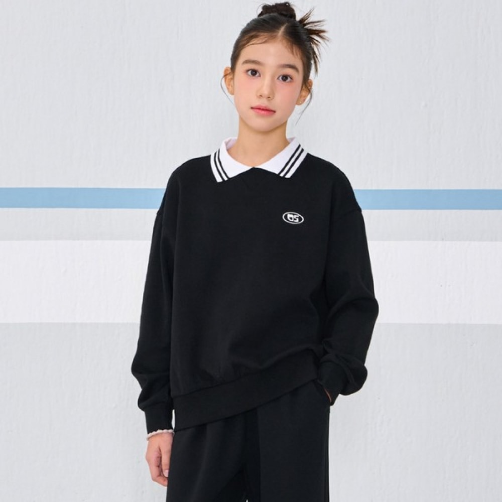 オーシャンスカイ 女の子 カラー装飾のトレーナー-Tシャツ EAJG5156B03