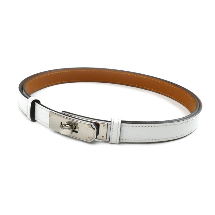 HERMES エルメス ケリー18 ベルト ホワイト（Blanc） A刻印 レディース 未使用 買取品