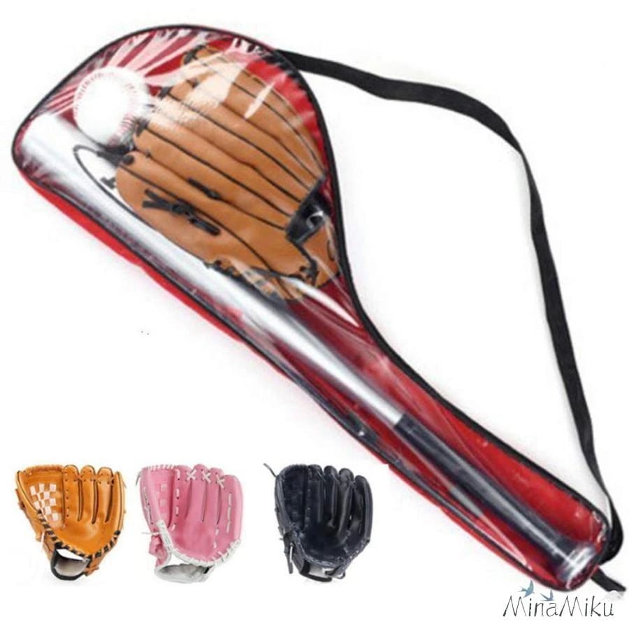 子供用小学生 軟式野球用グローブ子供専用野球3点セット 左手 子供プレゼント 衝撃吸収 【新品現品】野球練習 滑り止め 携帯用袋付き 少年軟式アルミ合金バット+標準9号野球+