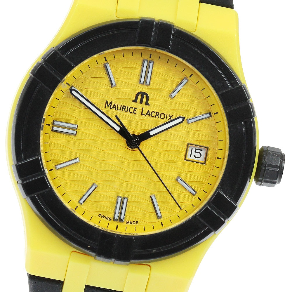 モーリスラクロア MAURICE LACROIX AI2008 アイコン タイド デイト クォーツ メンズ 美品 保証書付き_914319【中古】