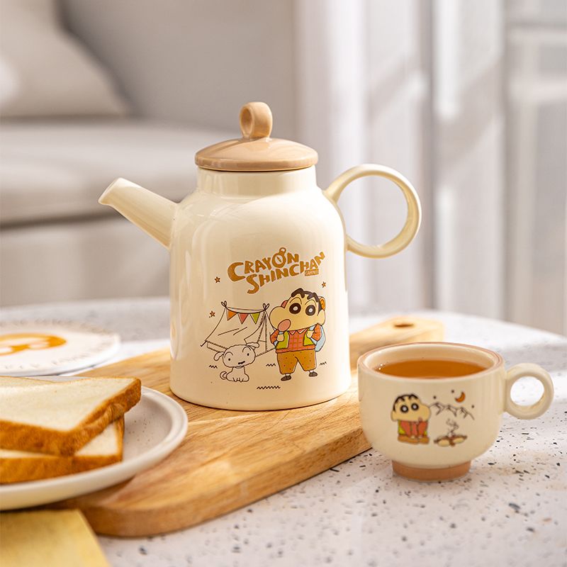 【】セラミックティーポット泡カップ家庭用女子誕生日プレゼント茶器セット