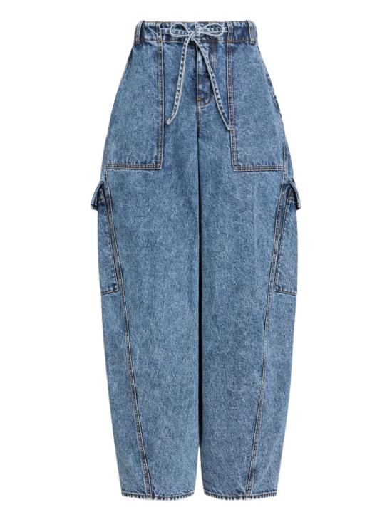ALAIA Women Denim Pants AA9P1308T535C 524 Clear Blue