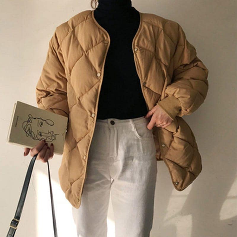 万能流行感 キルティングジャケット ジャケット コート レディース 婦人服 シンプル 暖かい 軽い カジュアル トレンド ラル
