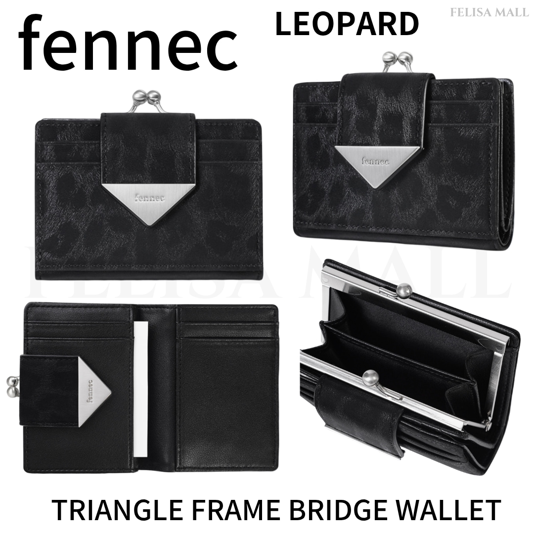 [FENNEC] TRIANGLE FRAME BRIDGE WALLET LEOPARD 人気 韓国財布