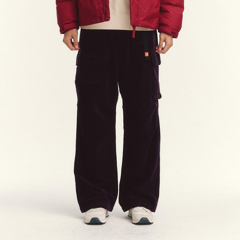 レトロコアコードカーゴトラウザー4545パープル