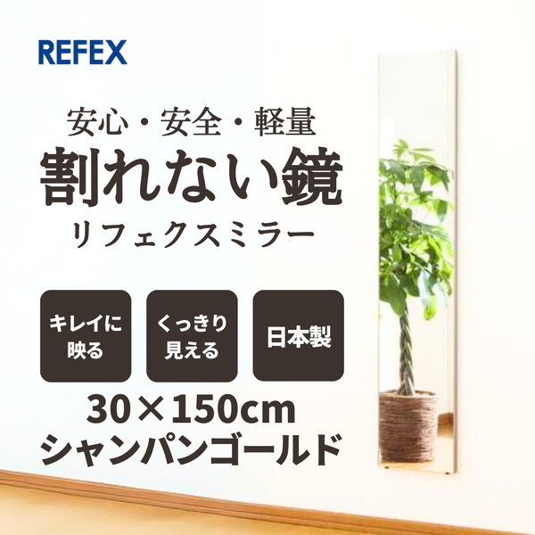 J.フロント建装 RM-3-SG シャンパンゴールド リフェクス スリム姿見ミラー 30150 日本製 メーカー直送