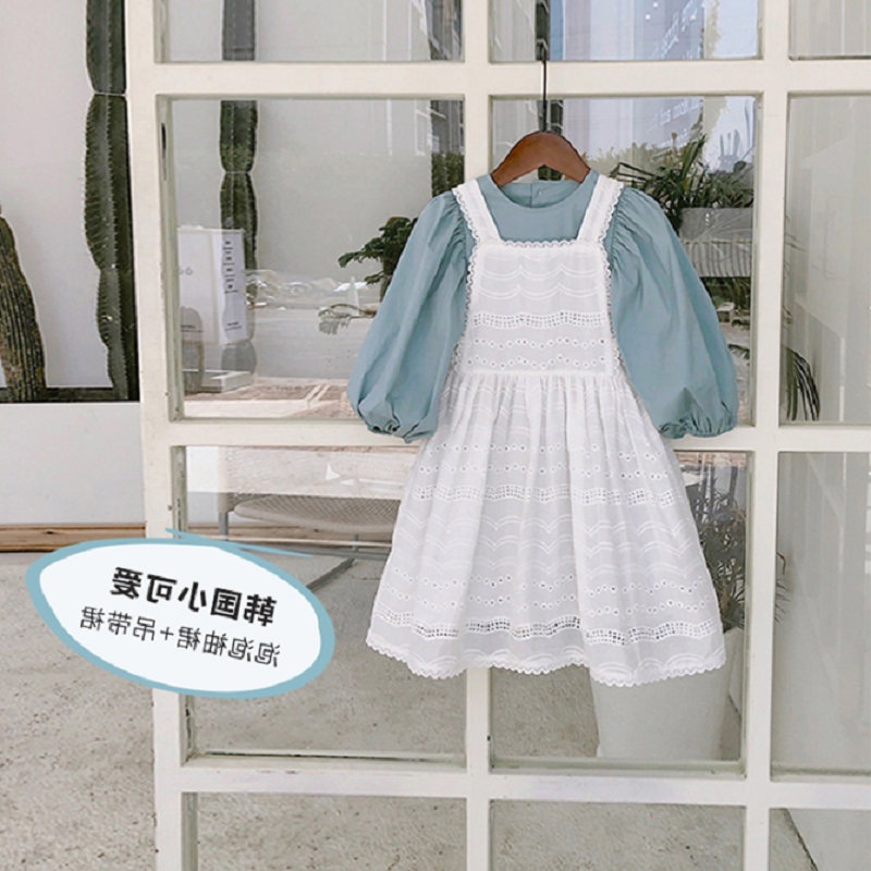 【1つ買うと10つ無料】レースのスリングを備えたのドレス25秋の子供の服