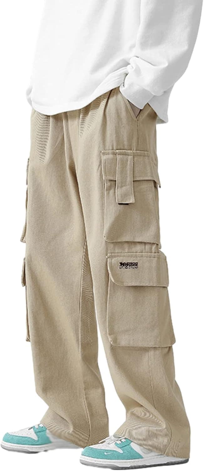 カーゴパンツ メンズ ロングパンツ ワークパンツ ワイド ストレート 通気性 マルチポケット 和風 おしゃれ 気持ちいい 通気 速乾 汗染み防止 スポーツ ストリート カジュアルパンツ 散