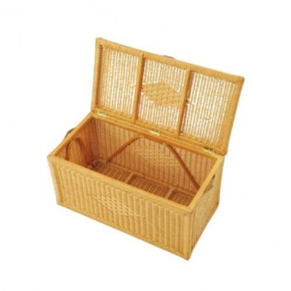 今枝商店 Romantic Rattan 籐フタ付バスケット E13