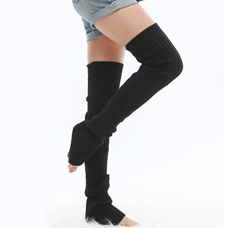 ヨガ バレエ ピラティス レッグウォーマー ロング ニーハイ ヨガ バレエ ピラティス 韓国 レディース オルチャン 白 ホワイト 緑 グリーン 黒 ブラック グレー オープントゥ くつ下