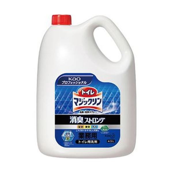 （まとめ）花王 トイレマジックリン消臭・洗浄スプレー 消臭ストロング 業務用 4.5L 1本(×3セット)