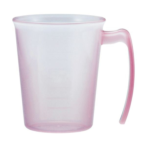 （まとめ）小森樹脂 手付スタッキングコップ ピンク 1個 (×50セット)