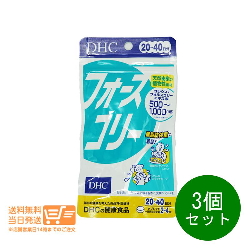 追跡あり 3個セット フォースコリー 20～40日分 80粒 健康食品 サプリメント
