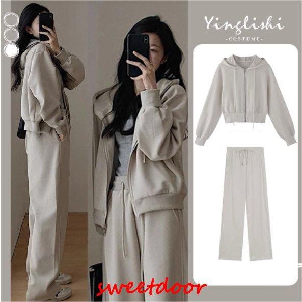 ジャージ スウェット上下セット レディース セットアップ スポーツウェア ジャージ ルームウェア 上下セット 春 秋 冬 公園 散歩 春秋