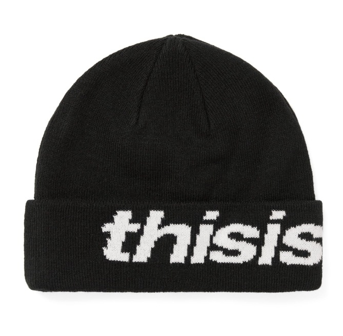 HSP-Logo Big Cuff Beanie Black / 디스이즈네버댓 비니