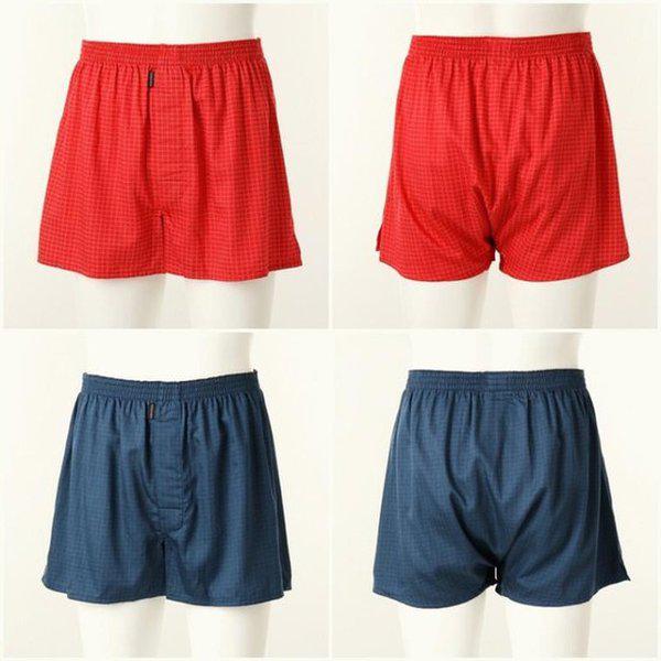 【正規品】柔らかい綿モーダル生地チェックプリントメンズトランクスパンツ_S VMP1956D_S 5,093円