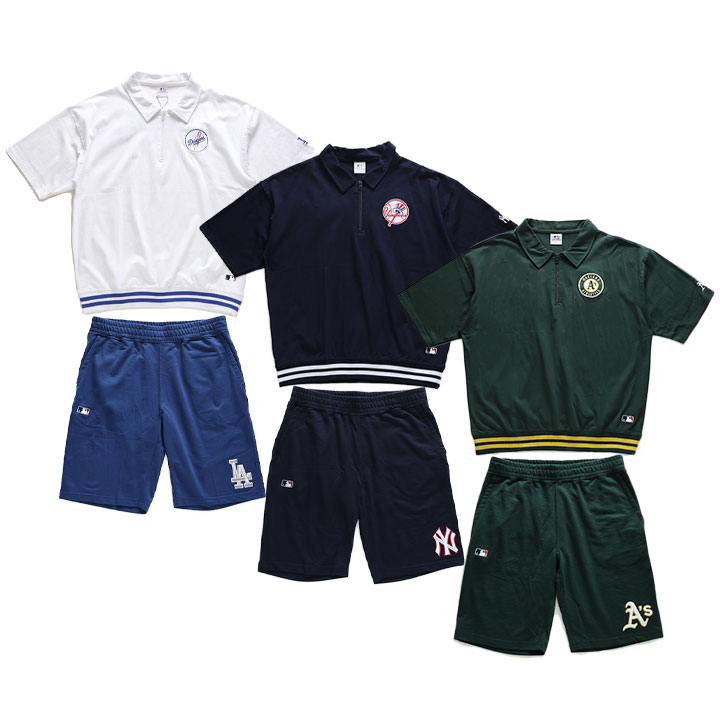 MLB ロサンゼルス ドジャース 上下セット 半袖 ブランド Tシャツ ハーフパンツ メンズ 春夏用 全3種 大きいサイズ Dodgers LA ロゴ エムエルビー 8,059円